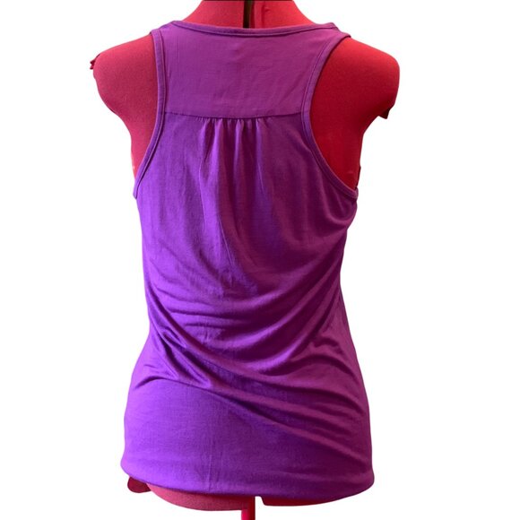 TRISTAN - Tank top Camisole Purple with Sequins in the front Large - Picture 5 of 9